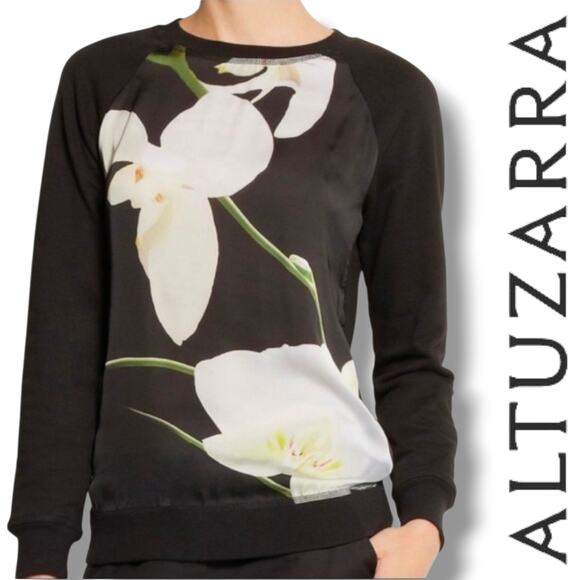 Altuzarra for Target Women’s Black Orchid Print Sweatshirt – Size XS - Picture 7 of 8